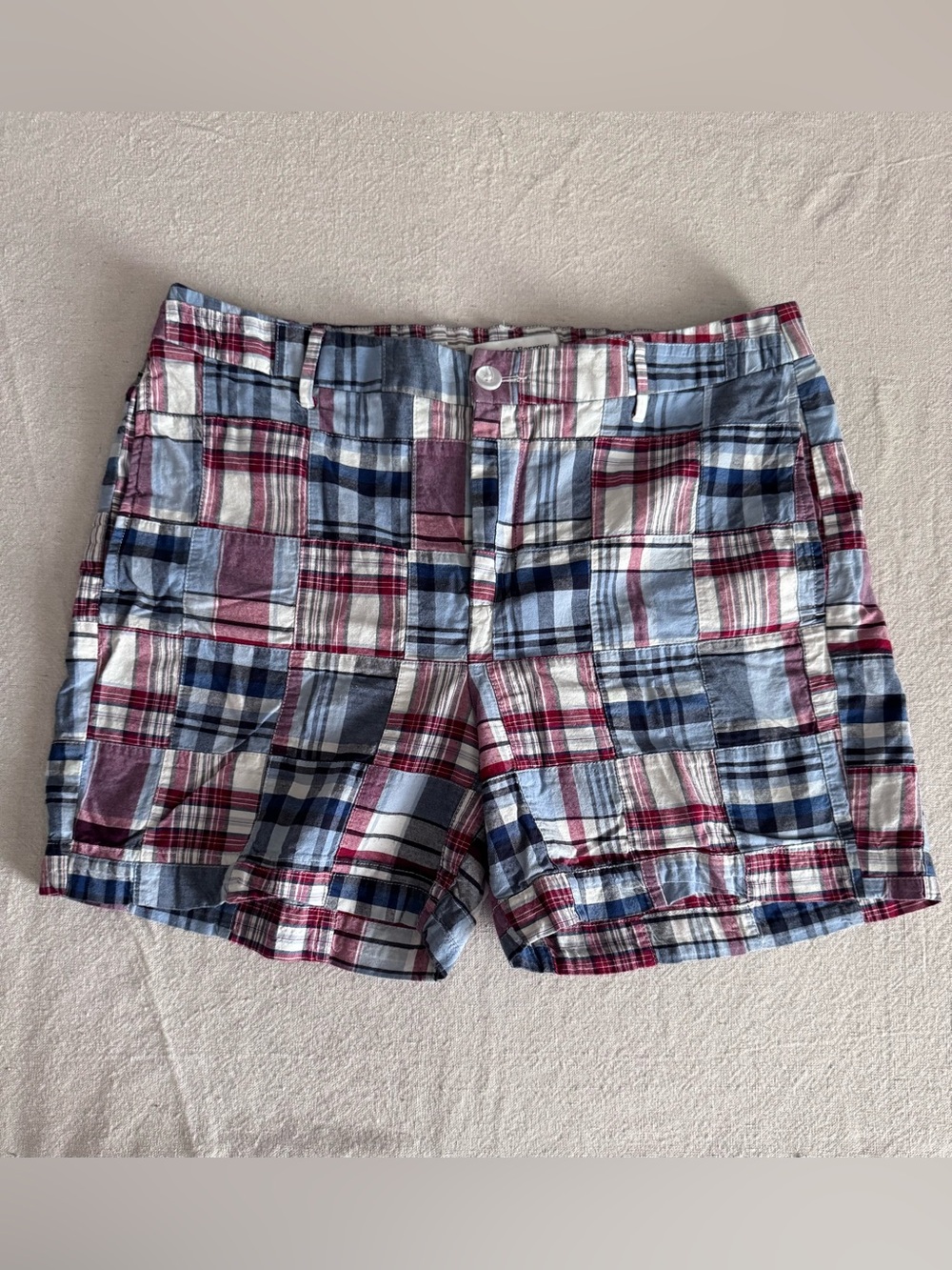 Womens Croft & Barrow Madras Patchwork Plaid Shorts